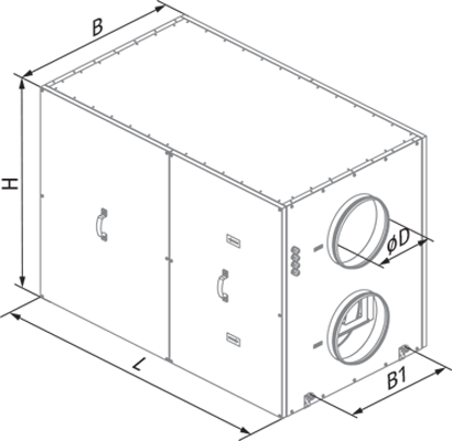 Blauberg KOMFORT Roto EC LE 1200-6 S18 - Dimensions