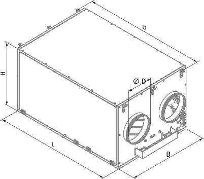 Blauberg KOMFORT EC DBW 3000 S21 DTV - Dimensions