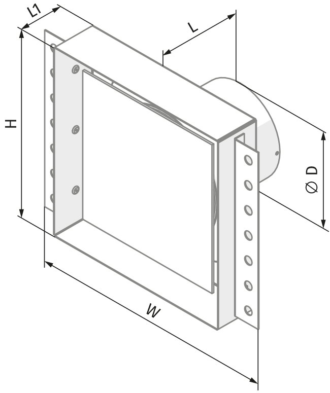 Blauberg Alphaceram 100 - Dimensions