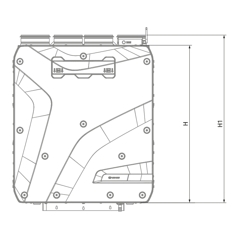 Blauberg Reneo S 350 L S14 - Dimensions