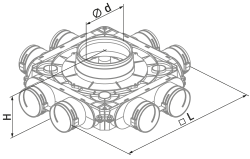 Blauberg BlauFast SR 150/75x8 50P - Dimensions