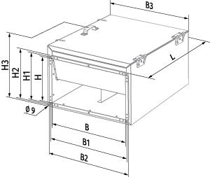 Blauberg Box-FI 100x50 6D - Dimensions