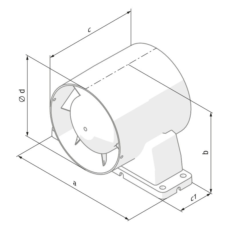 Blauberg Tubo-U 150 - Dimensions