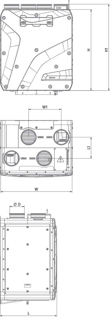 Blauberg Reneo SE 350-E L S21 - Dimensions