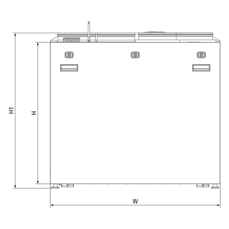 Blauberg KOMFORT Roto EC SE 601-E L S21 - Dimensions
