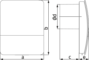 Blauberg Cabrio Base V2 100 H - Dimensions