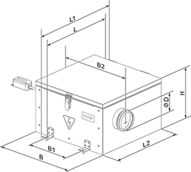 Blauberg ISO-RF EC 250 - Dimensions