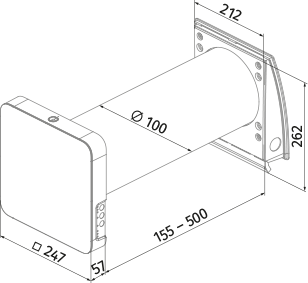 Blauberg VENTO inHome mini W - Dimensions