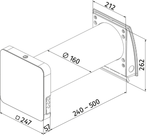 Blauberg VENTO inHome - Dimensions