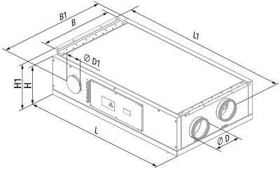 Blauberg KOMFORT Roto EC DE 350 L S21 - Dimensions