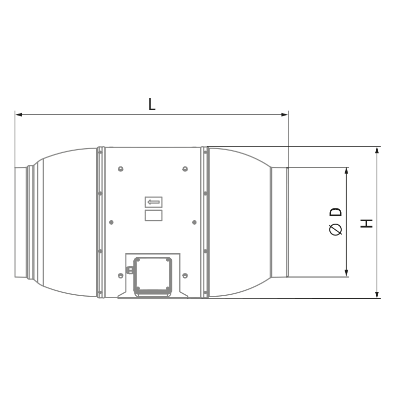 Blauberg Iso-Mix 250 T - Dimensions