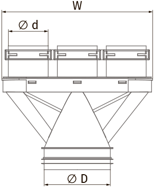 Blauberg BlauFast SR 125/75x3 50P - Dimensions