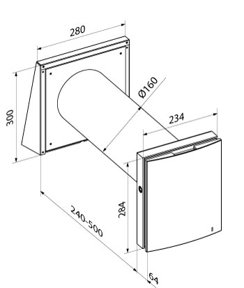 Blauberg VENTO Expert A50-1 Pro - Dimensions