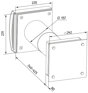 Blauberg VENTO Ergo A50-1 Pro V.3 - Dimensions