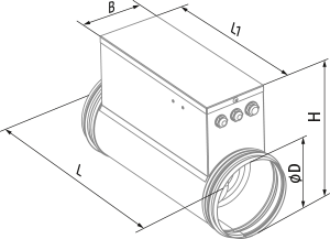 Blauberg EKH 250-3.6 - Dimensions