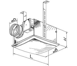Blauberg Box-D 100 - Dimensions
