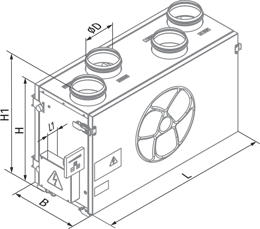 Blauberg KOMFORT Ultra S 250-H S1 - Dimensions