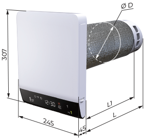 Blauberg Freshpoint Eco 160 - Dimensions