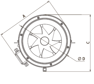 Blauberg Primo 400 - Dimensions