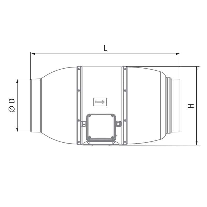 Blauberg Iso-Mix EC 315 FR1 - Dimensions