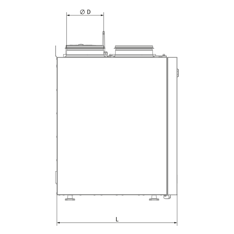 Blauberg KOMFORT Roto EC SE 281-E R S21 - Dimensions