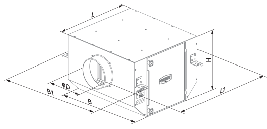 Blauberg Clean Box 100 ES - Dimensions