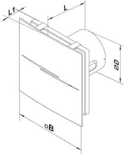 Blauberg Sileo Design 100 TR - Dimensions