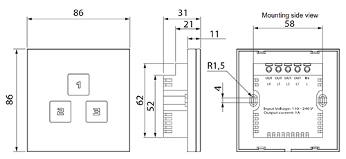Blauberg SGR-3/1 - Dimensions