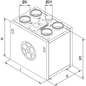 Blauberg KOMFORT Roto EC SE 400 S21 - Dimensions