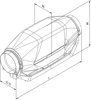 Blauberg inWave 150/160 G1 - Dimensions