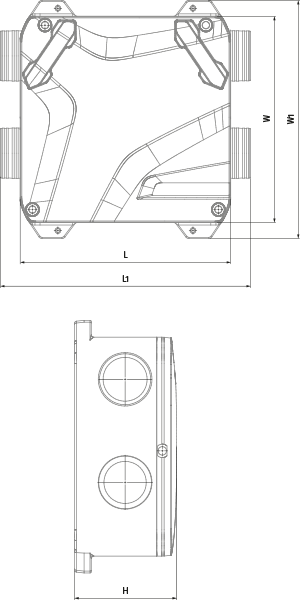 Blauberg Reneo-Fit D 100-E S14 - Dimensions