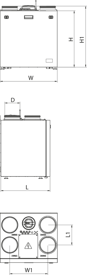 Blauberg KOMFORT Roto EC S 281-E L S21 - Dimensions