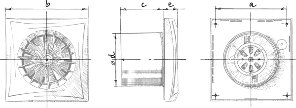 Blauberg Sileo 125 H - Dimensions