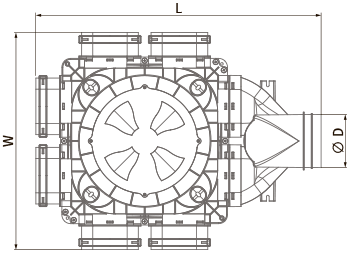 Blauberg BlauFast SO 125/52x6 61P - Dimensions