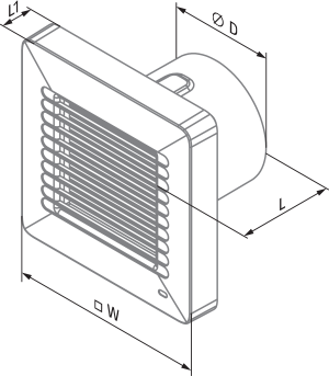 Blauberg Q-Matic 100 - Dimensions