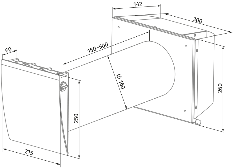 Blauberg Vento Eco Standard S - Dimensions