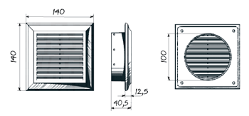 Blauberg KIT Aero-BW 100/40-2 - Dimensions