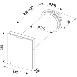 Blauberg Fresher 50 - Dimensions