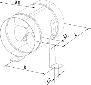 Blauberg Tubo-M 200 - Dimensions