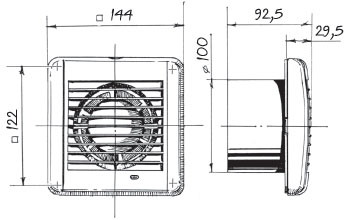 Blauberg KIT Aero-BW 100/40-2 - Dimensions