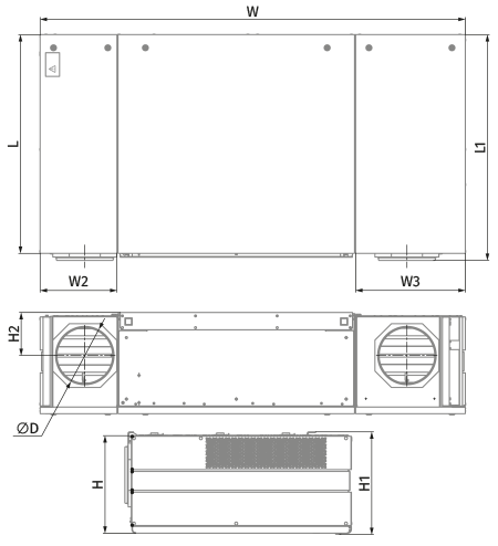 Blauberg CIVIC EC DBE2 1000 S21 - Dimensions