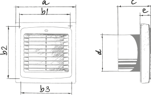 Blauberg Auto 100 SH - Dimensions