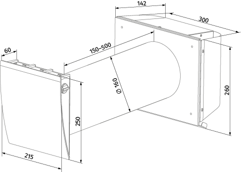 Blauberg VENTO Eco2 A50-4 S Pro - Dimensions