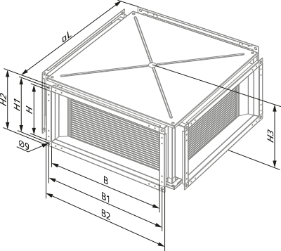 Blauberg KWT 40x20 - Dimensions