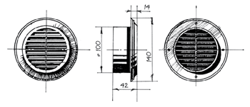 Blauberg KIT Aero-BW 100/40-1 - Dimensions