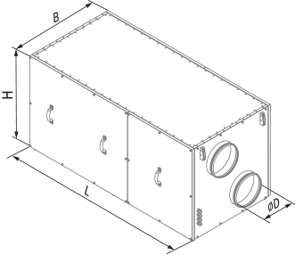 Blauberg KOMFORT Roto EC LHP 900 S17 - Dimensions