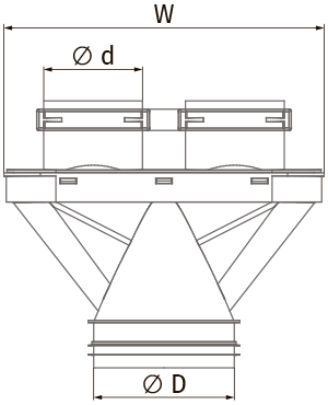 Blauberg BlauFast SR 125/75x2 50P - Dimensions