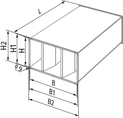 Blauberg SD 100x50 - Dimensions