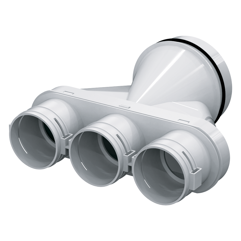 Blauberg BlauFast SR 125/75x3 50P - Supply or exhaust ventilation systems of residential spaces. For distribution of air from the ventilation unit through the air ducts