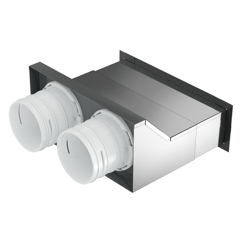 Blauberg BlauFast RPW 200x55/75x2 M - For supply and exhaust systems in residential premises. Connecting the ventilation grille to ∅ 75 mm ducts